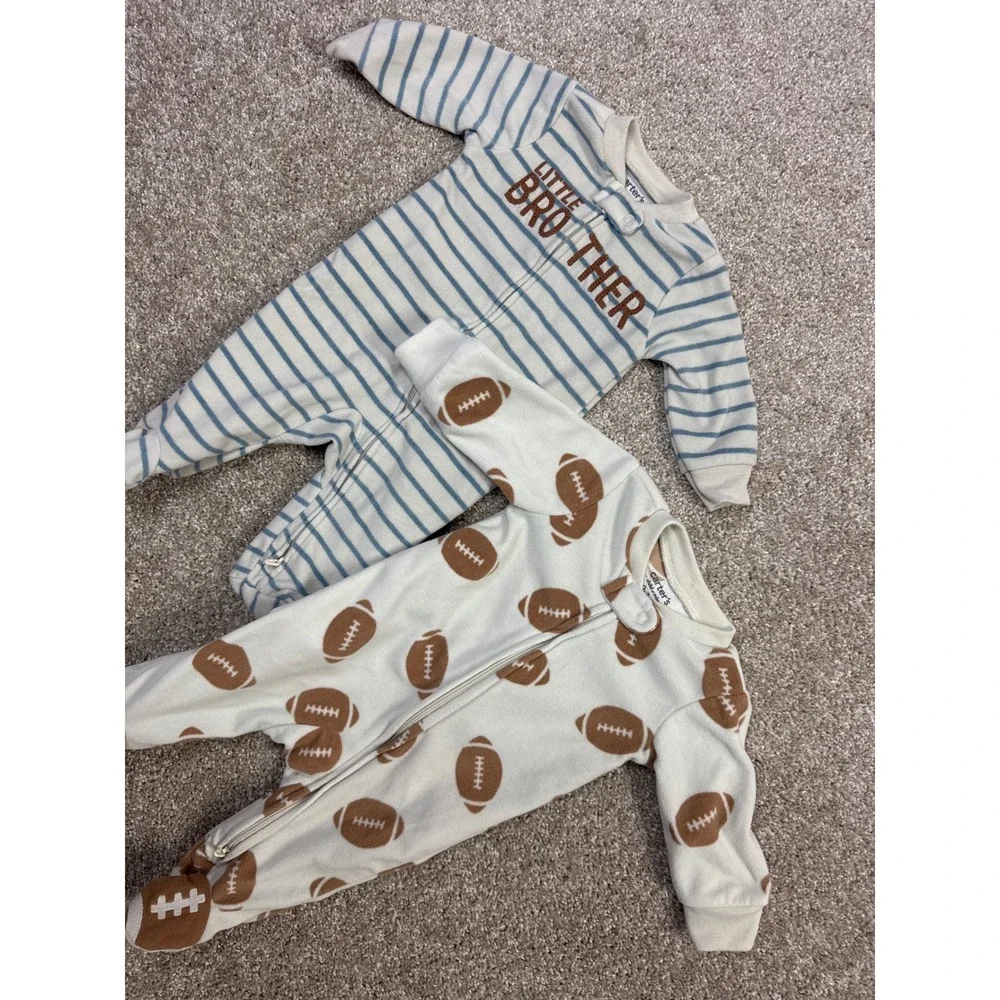 Carters Baby Boy Footed Pajamas Lot of 2
